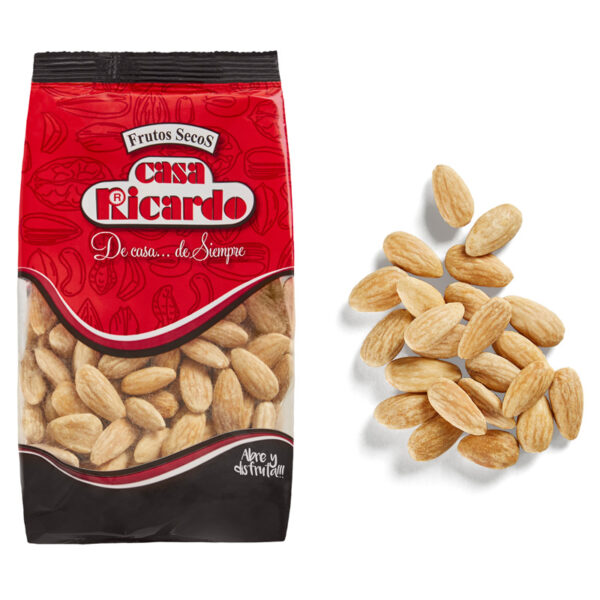 Almendra frita con sal. Envase 200gr.