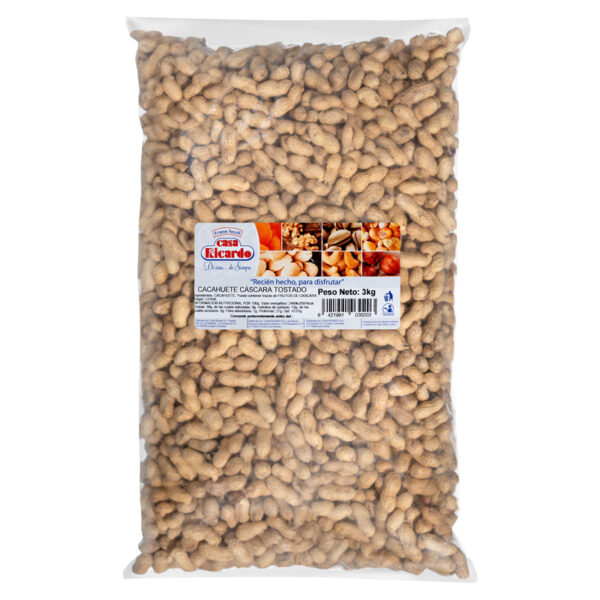 Cacahuetes Cáscara Tostados. Envase 3kg.